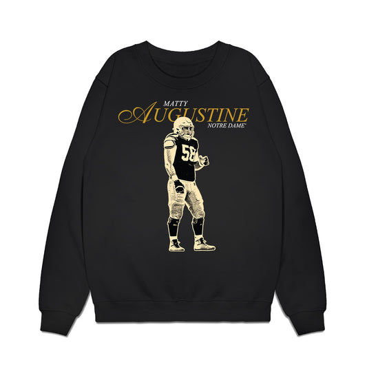 Notre Dame - NCAA Football : Matty Augustine - Graphic Premium Crewneck Sweatshirt-0