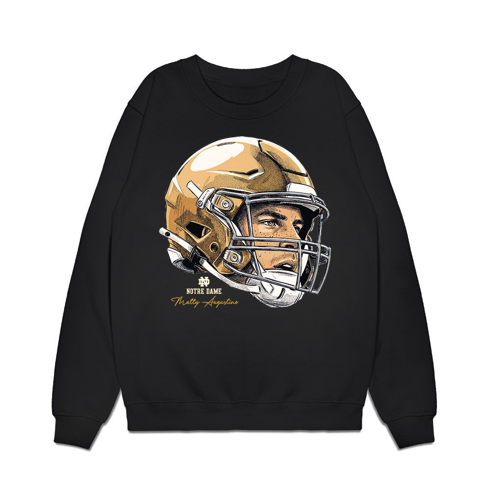 Notre Dame - NCAA Football : Matty Augustine - Graphic Premium Crewneck Sweatshirt-0