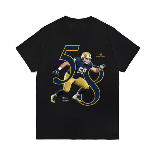 Notre Dame - NCAA Football : Matty Augustine - Graphic Comfort Colors T-Shirt-0