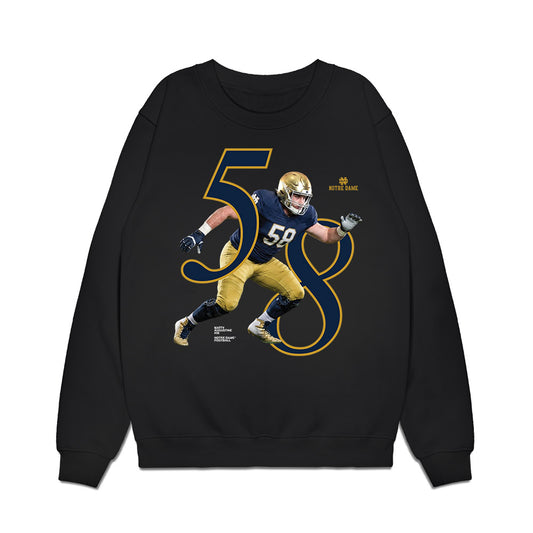 Notre Dame - NCAA Football : Matty Augustine - Graphic Premium Crewneck Sweatshirt-0