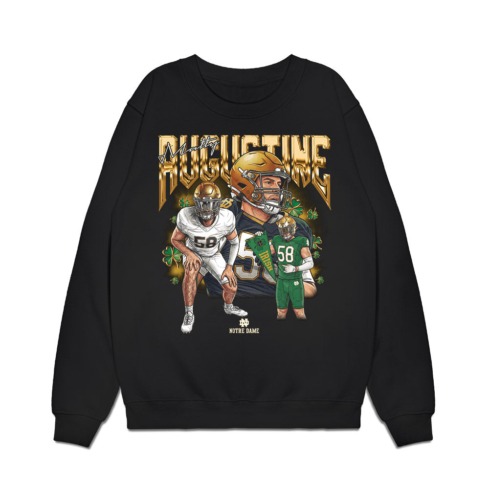 Notre Dame - NCAA Football : Matty Augustine - Collage Premium Crewneck Sweatshirt-0