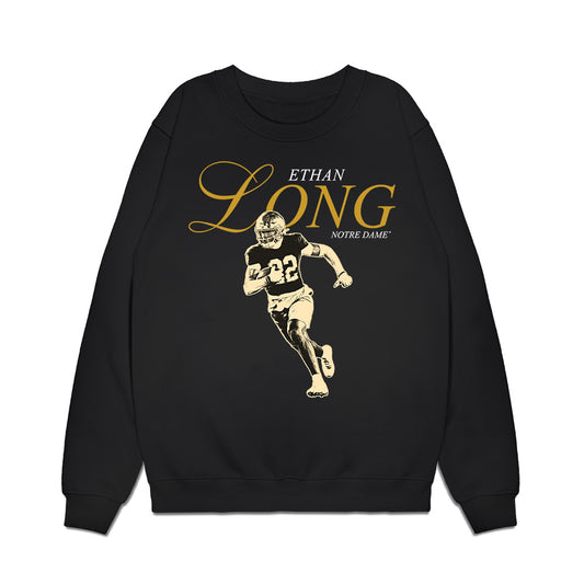 Notre Dame - NCAA Football : Ethan Long - Graphic Premium Crewneck Sweatshirt-0