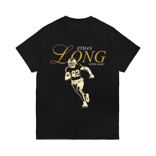 Notre Dame - NCAA Football : Ethan Long - Graphic Comfort Colors T-Shirt-0