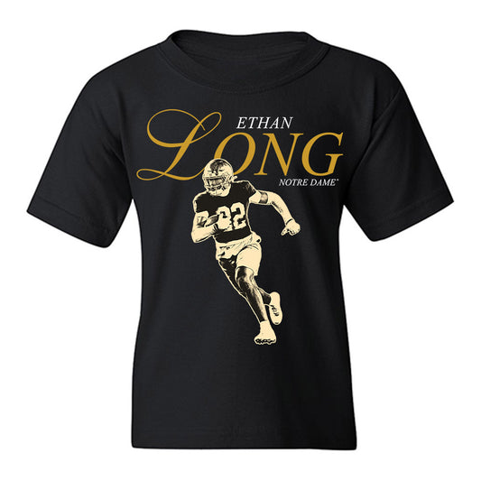 Notre Dame - NCAA Football : Ethan Long - Graphic Youth T-Shirt-0