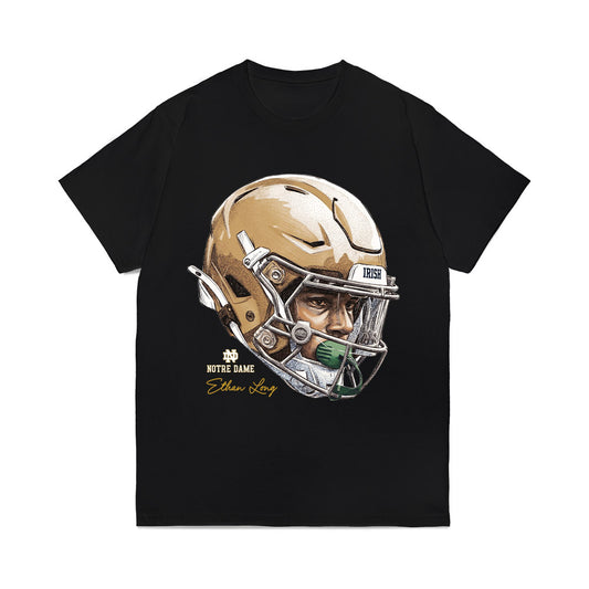 Notre Dame - NCAA Football : Ethan Long - Graphic Comfort Colors T-Shirt-0