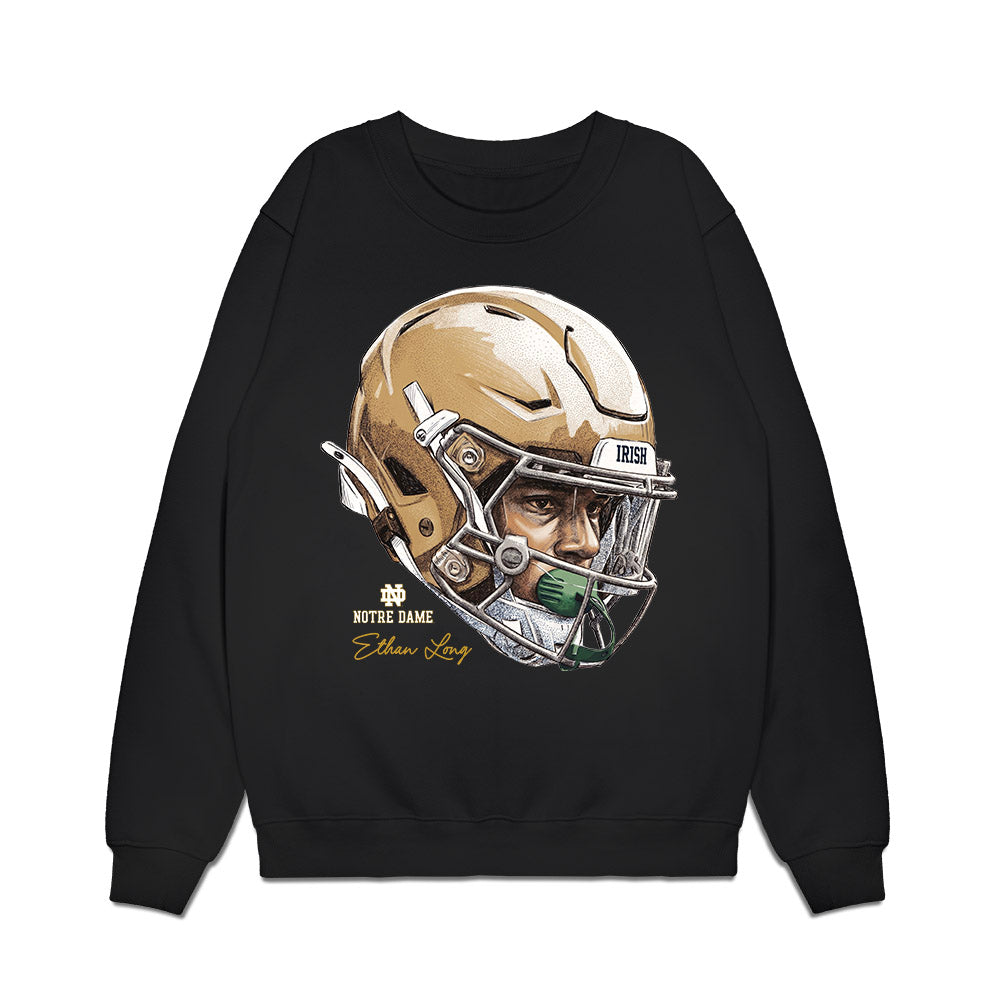 Notre Dame - NCAA Football : Ethan Long - Graphic Premium Crewneck Sweatshirt-0