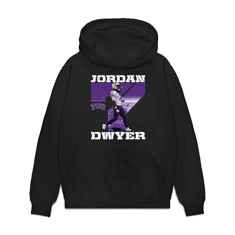 TCU - NCAA Football : Jordan Dwyer - Collage Premium Hooded Sweatshirt-0