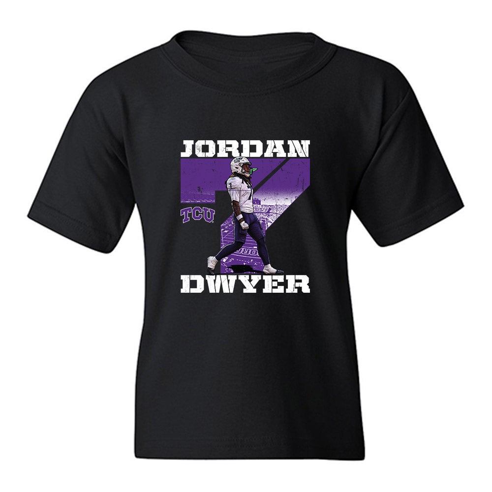 TCU - NCAA Football : Jordan Dwyer - Collage Youth T-Shirt-0