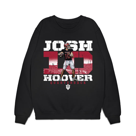 Indiana - NCAA Football : Josh Hoover - Collage Premium Crewneck Sweatshirt-0