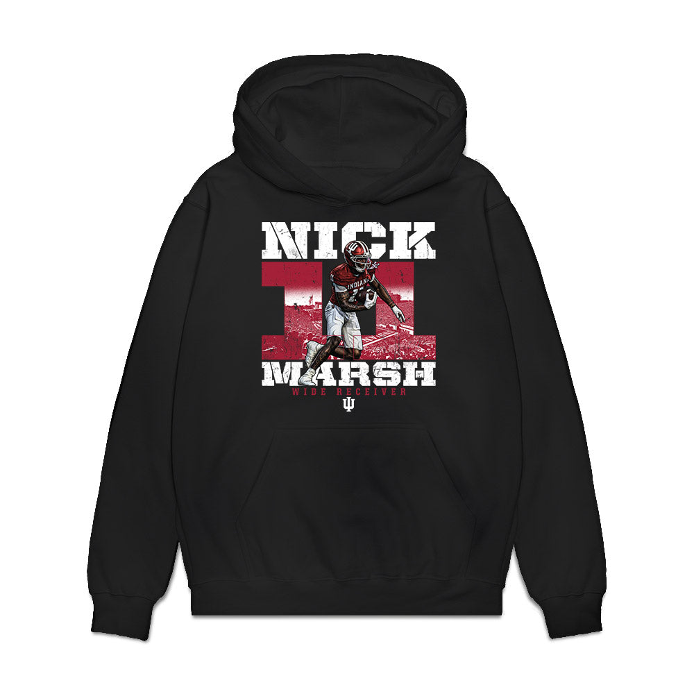 Indiana - NCAA Football : Nick Marsh - Collage Premium Hooded Sweatshirt-0