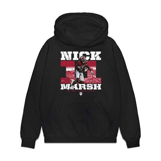 Indiana - NCAA Football : Nick Marsh - Collage Premium Hooded Sweatshirt-0