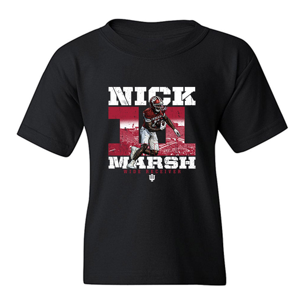 Indiana - NCAA Football : Nick Marsh - Collage Youth T-Shirt-0