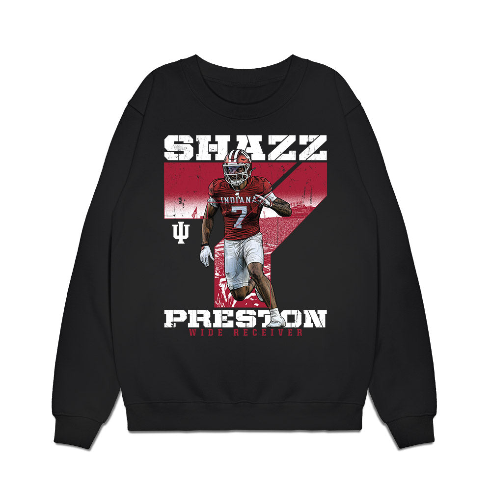 Indiana - NCAA Football : Shazz Preston - Collage Premium Crewneck Sweatshirt-0