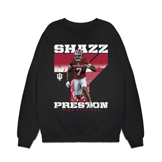 Indiana - NCAA Football : Shazz Preston - Collage Premium Crewneck Sweatshirt-0