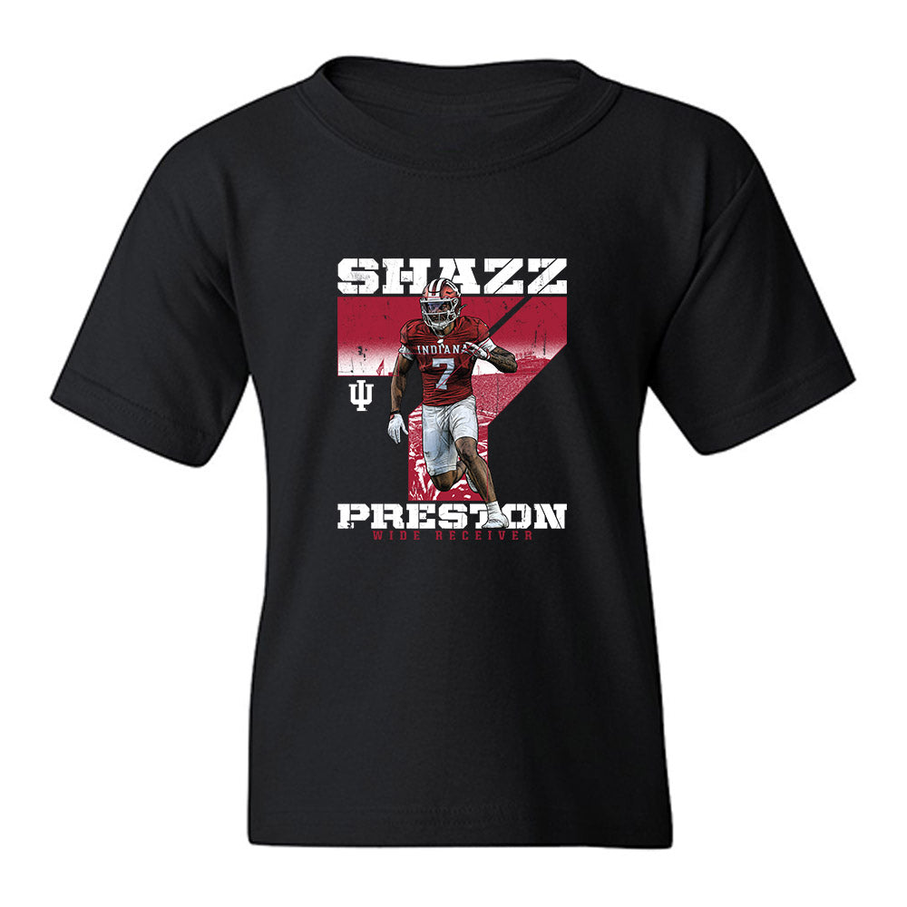 Indiana - NCAA Football : Shazz Preston - Collage Youth T-Shirt-0