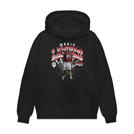 Indiana - NCAA Football : Mario Landino - Collage Premium Hooded Sweatshirt-0