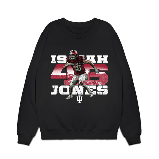 Indiana - NCAA Football : Isaiah Jones - Collage Premium Crewneck Sweatshirt-0