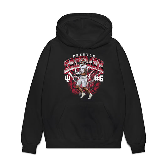 Indiana - NCAA Football : Preston Zachman - Collage Premium Hooded Sweatshirt-0