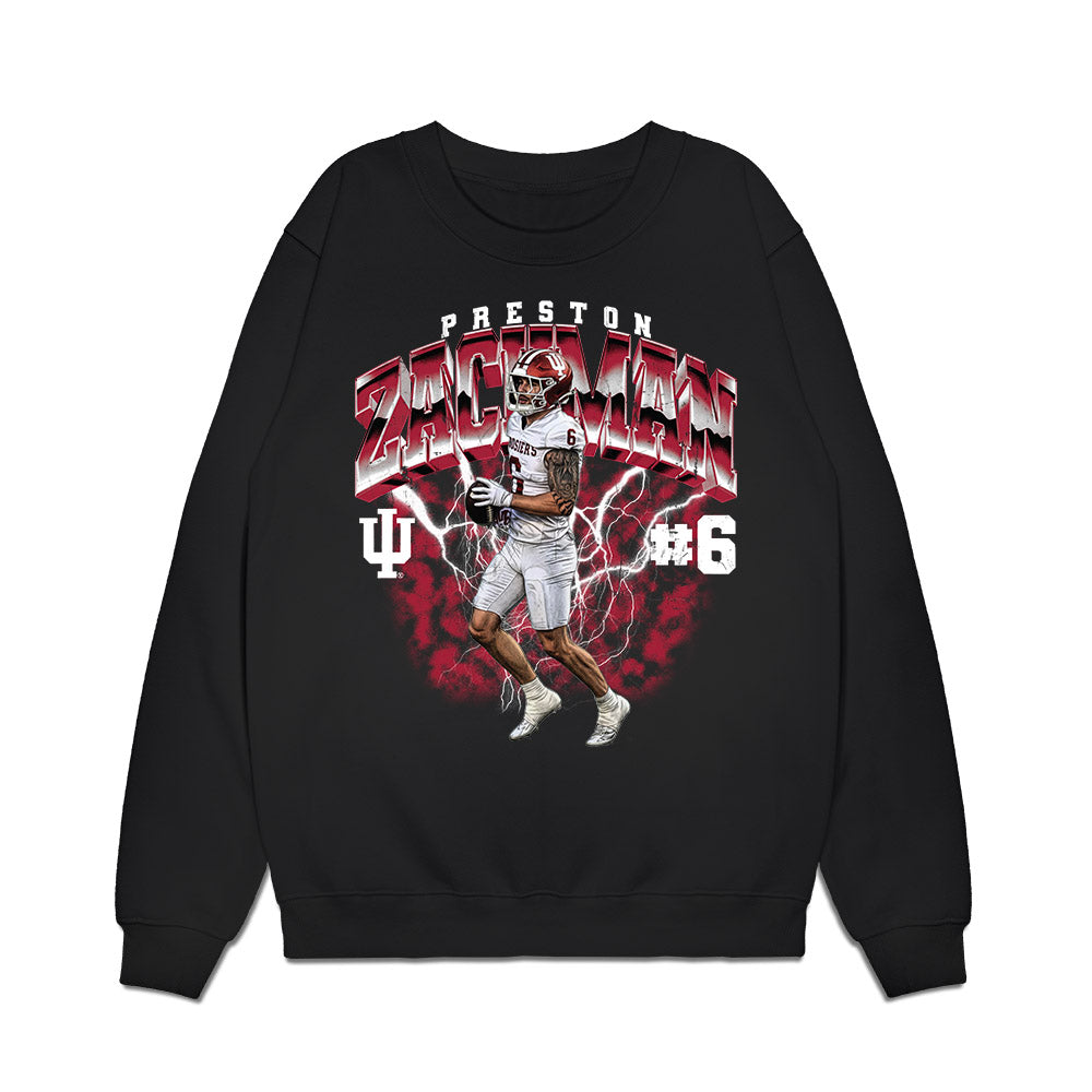 Indiana - NCAA Football : Preston Zachman - Collage Premium Crewneck Sweatshirt-0