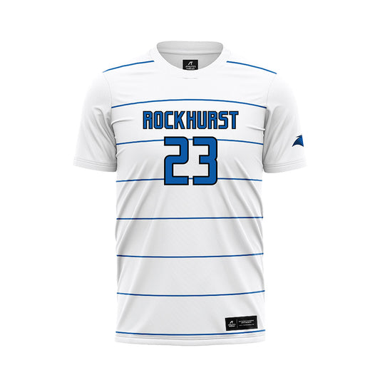 Rockhurst - NCAA Men's Soccer : Jaxon Wright - White Soccer Jersey-0