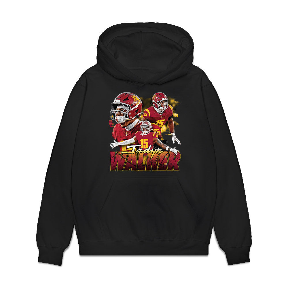 USC - NCAA Football : Jadyn Walker - Collage Premium Hooded Sweatshirt-0