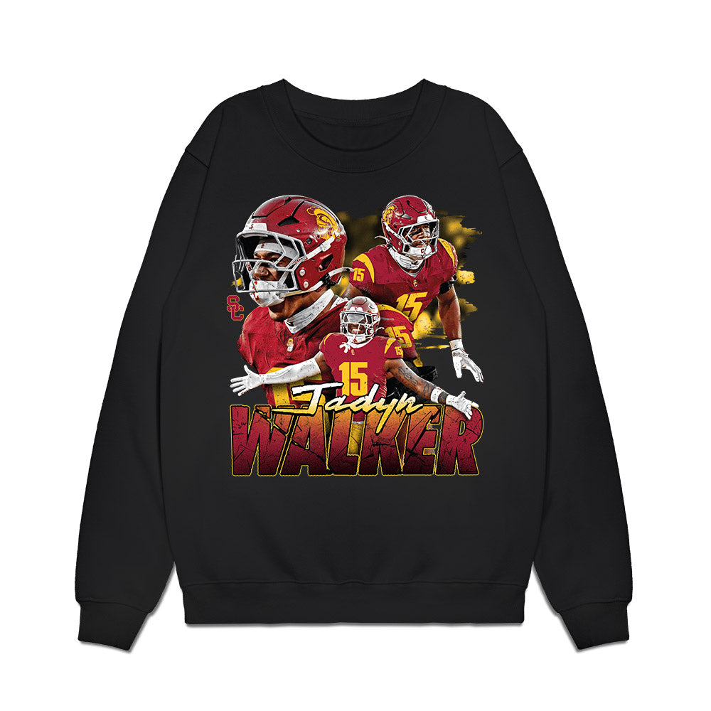 USC - NCAA Football : Jadyn Walker - Collage Premium Crewneck Sweatshirt-0