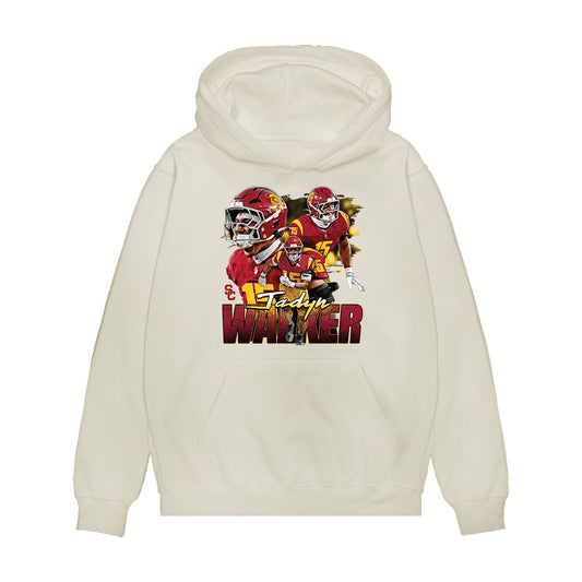 USC - NCAA Football : Jadyn Walker - Collage Premium Hooded Sweatshirt-0