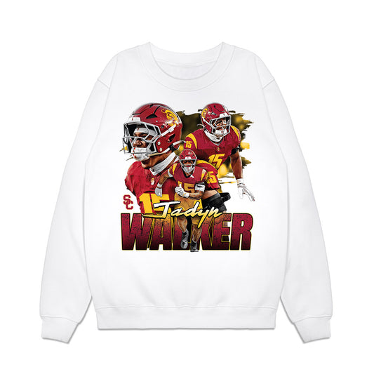USC - NCAA Football : Jadyn Walker - Collage Premium Crewneck Sweatshirt-0