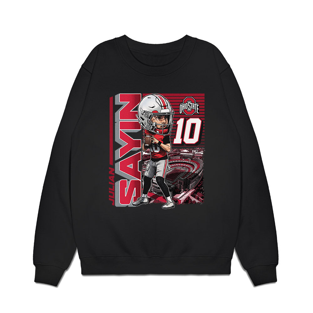 Ohio State - NCAA Football : Julian Sayin - Individual Caricature Premium Crewneck Sweatshirt-0