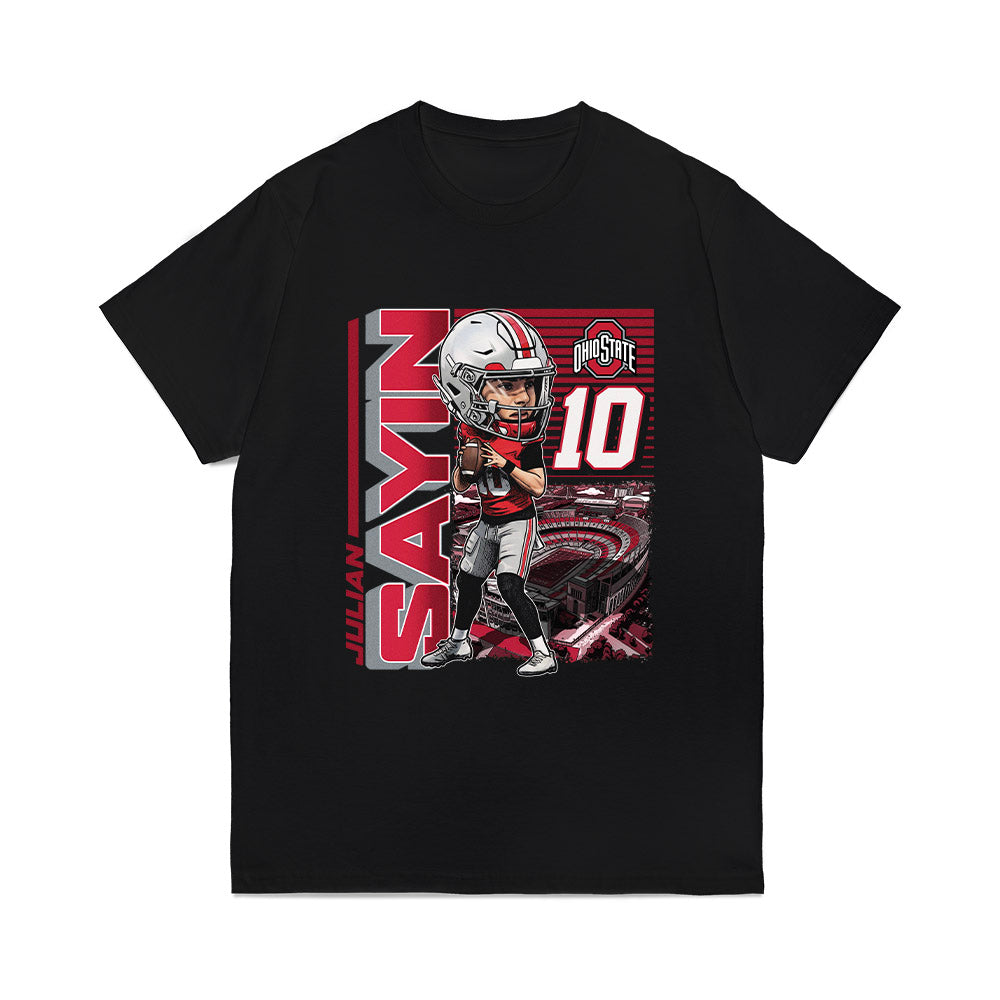Ohio State - NCAA Football : Julian Sayin - Individual Caricature Comfort Colors T-Shirt-0
