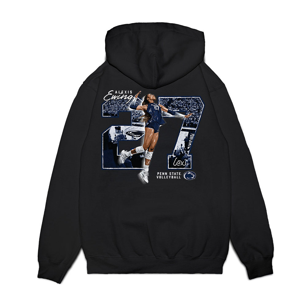 Penn State - NCAA Womens Volleyball : Alexis Ewing - Graphic Premium Hooded Sweatshirt-1