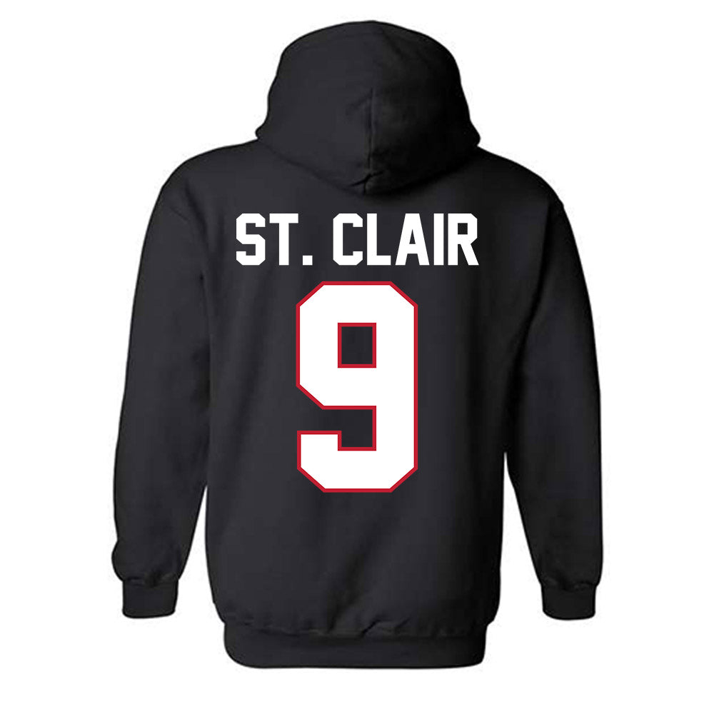 Ohio State - NCAA Football : Tavien St. Clair - Black Hooded Sweatshirt-1