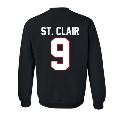 Ohio State - NCAA Football : Tavien St. Clair - Black Crewneck Sweatshirt-1