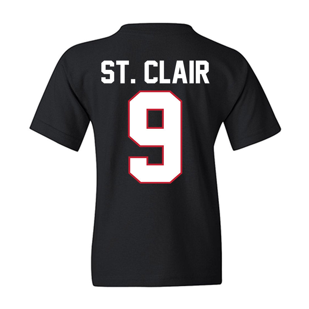 Ohio State - NCAA Football : Tavien St. Clair - Black Youth T-Shirt-1