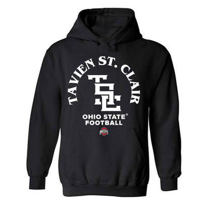 Ohio State - NCAA Football : Tavien St. Clair - Black Hooded Sweatshirt-0