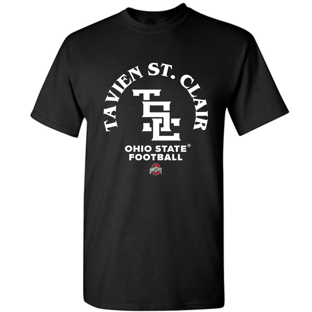 Ohio State - NCAA Football : Tavien St. Clair - Black T-Shirt-0