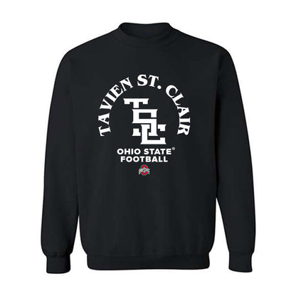 Ohio State - NCAA Football : Tavien St. Clair - Black Crewneck Sweatshirt-0