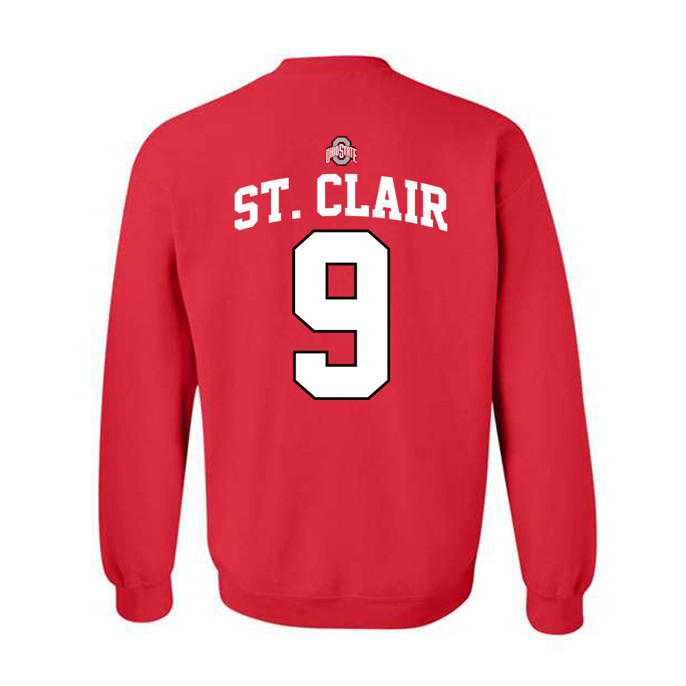 Ohio State - NCAA Football : Tavien St. Clair - Classic Shersey Crewneck Sweatshirt-1
