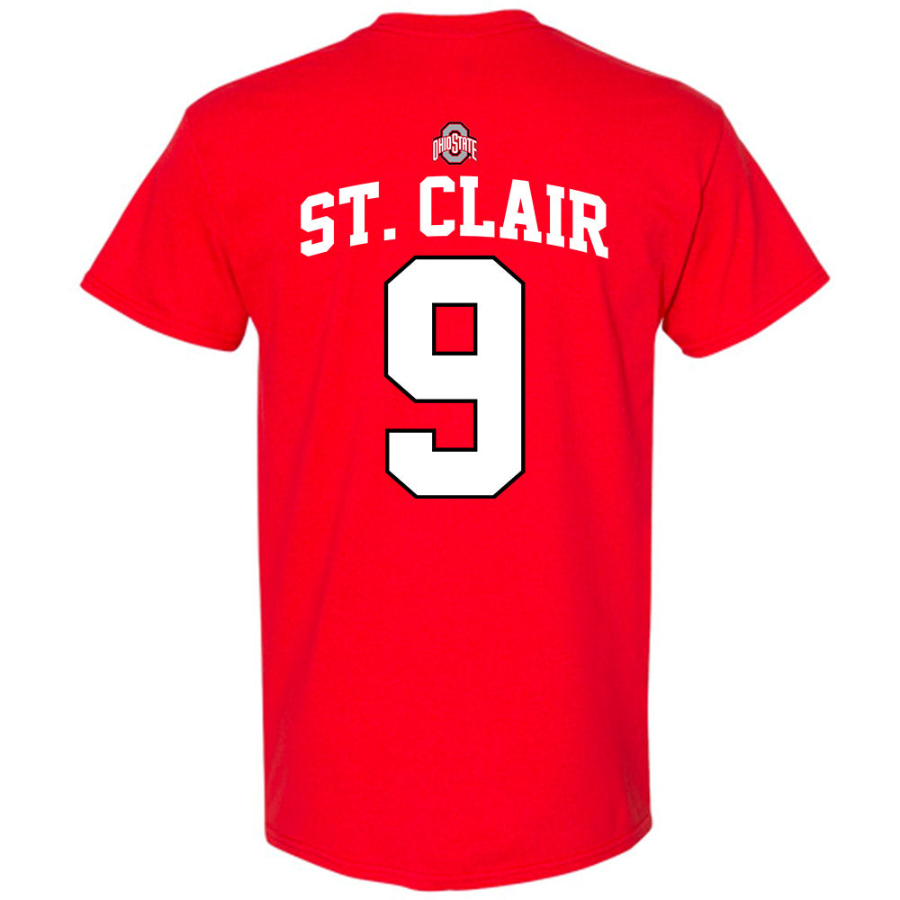 Ohio State - NCAA Football : Tavien St. Clair - Classic Shersey T-Shirt-1