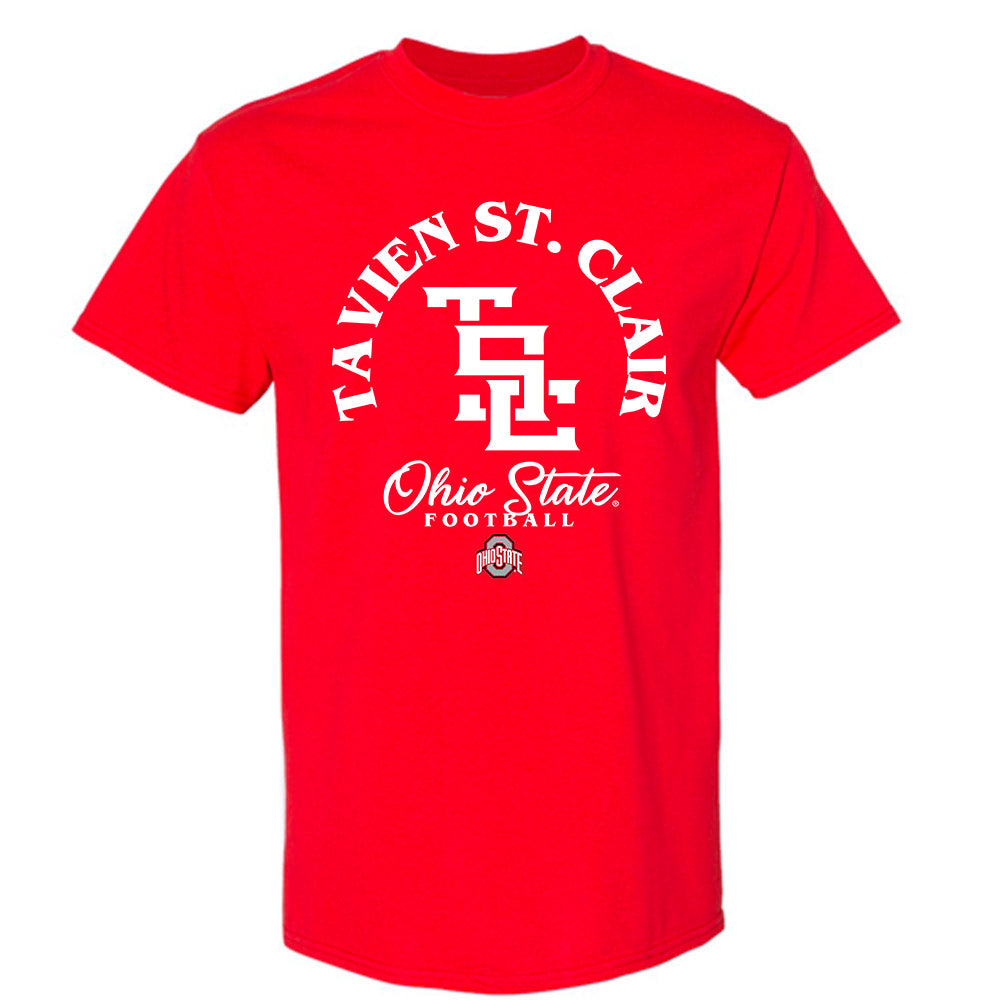 Ohio State - NCAA Football : Tavien St. Clair - Classic Shersey T-Shirt-0