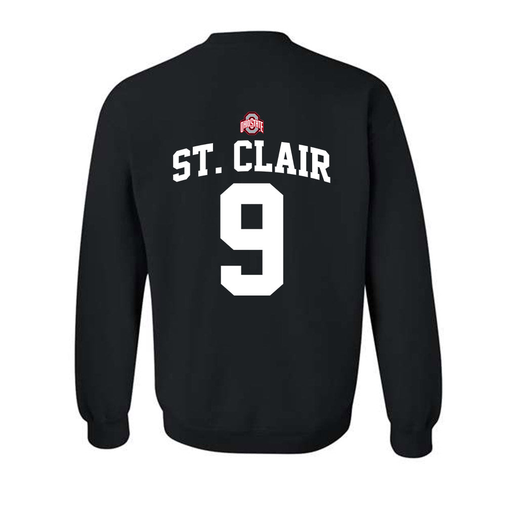 Ohio State - NCAA Football : Tavien St. Clair - Classic Shersey Crewneck Sweatshirt-1