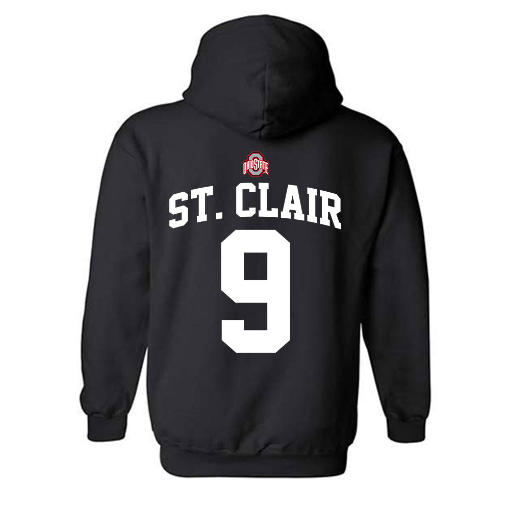 Ohio State - NCAA Football : Tavien St. Clair - Classic Shersey Hooded Sweatshirt-1