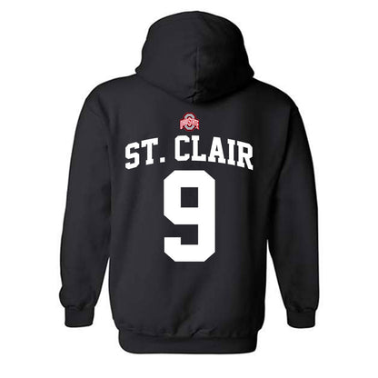 Ohio State - NCAA Football : Tavien St. Clair - Classic Shersey Hooded Sweatshirt-1