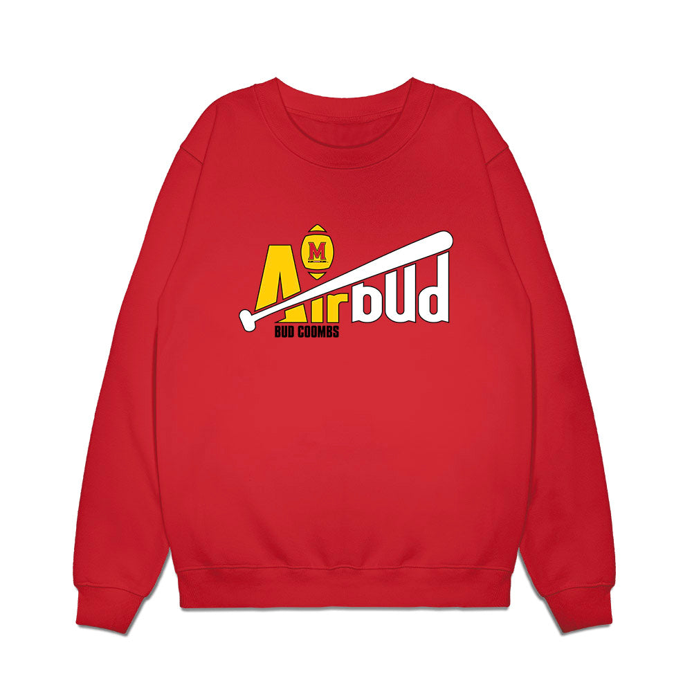 Maryland - NCAA Baseball : Bud Coombs - Graphic Premium Crewneck Sweatshirt-0