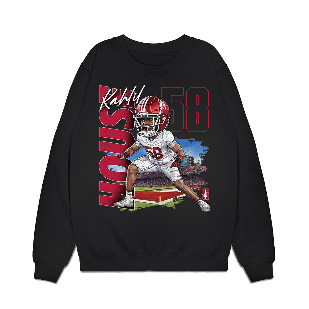 Stanford - NCAA Football : kahlil house - Caricature Premium Crewneck Sweatshirt-0