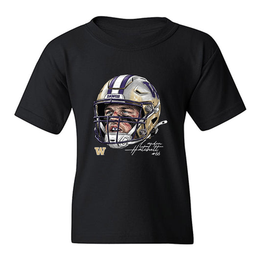 Washington - NCAA Football : Landen Hatchett - Graphic Youth T-Shirt-0