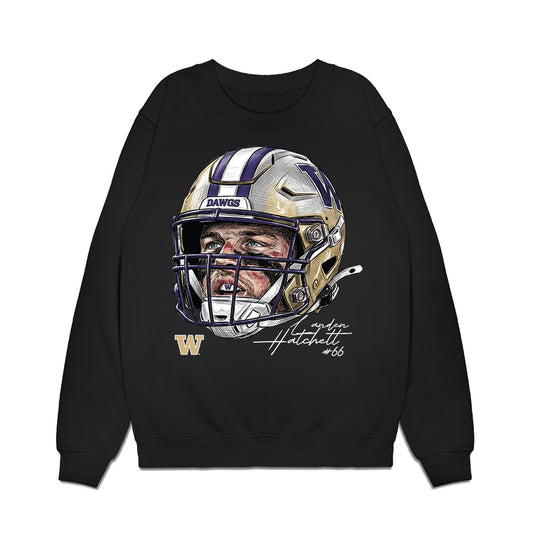 Washington - NCAA Football : Landen Hatchett - Graphic Premium Crewneck Sweatshirt-0