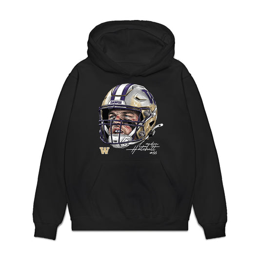 Washington - NCAA Football : Landen Hatchett - Graphic Premium Hooded Sweatshirt-0