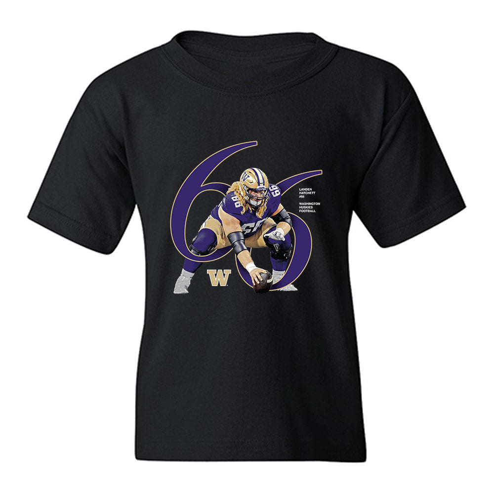 Washington - NCAA Football : Landen Hatchett - Breakthrough Series Youth T-Shirt-0