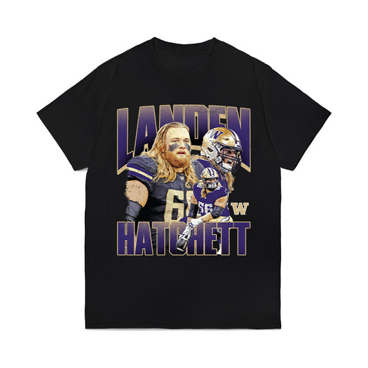 Washington - NCAA Football : Landen Hatchett - Collage Comfort Colors T-Shirt-0
